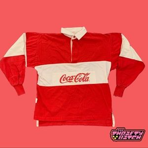 Vintage 80’s Red Coca Cola Rugby